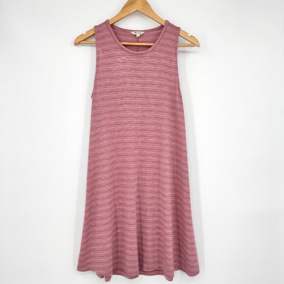 Madewell Highpoint Tank Dress in Chapin Stripe Sz Large Weathered Berry - Picture 13 of 13